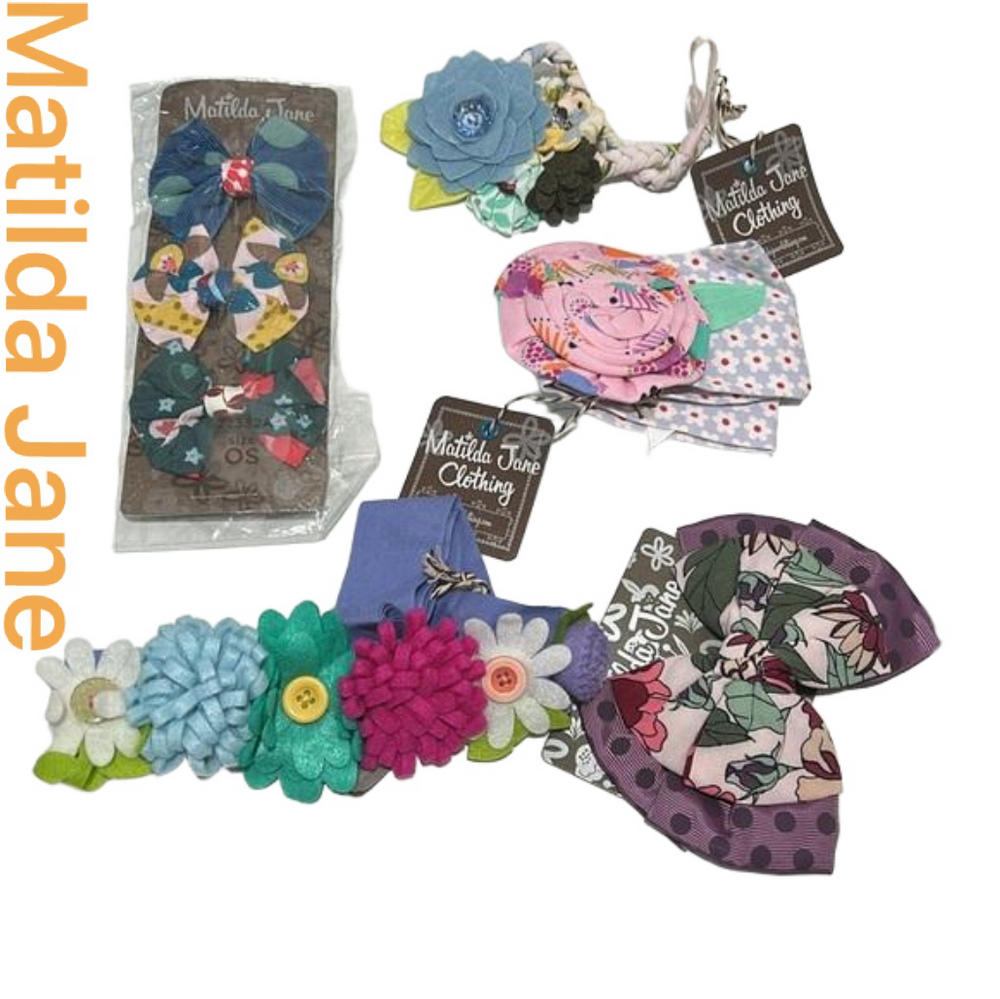 MATILDA JANE Beautiful 7 Piece Headbands & Hair Bow NWT…